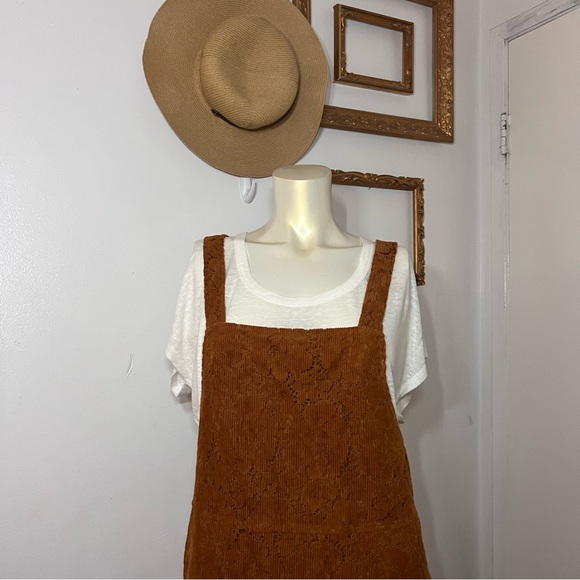HTF Anthropologie DOLAN Collection Hattie Corduroy Overall Dress & Blouse Small - Picture 9 of 16